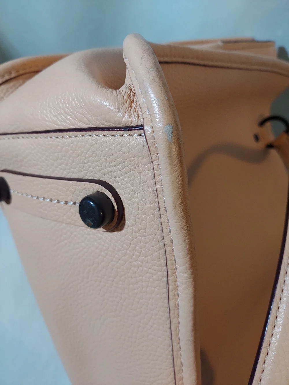 Coach Tyler Carryall Leather Tote Shoulder Bag Blush Pink Peach
